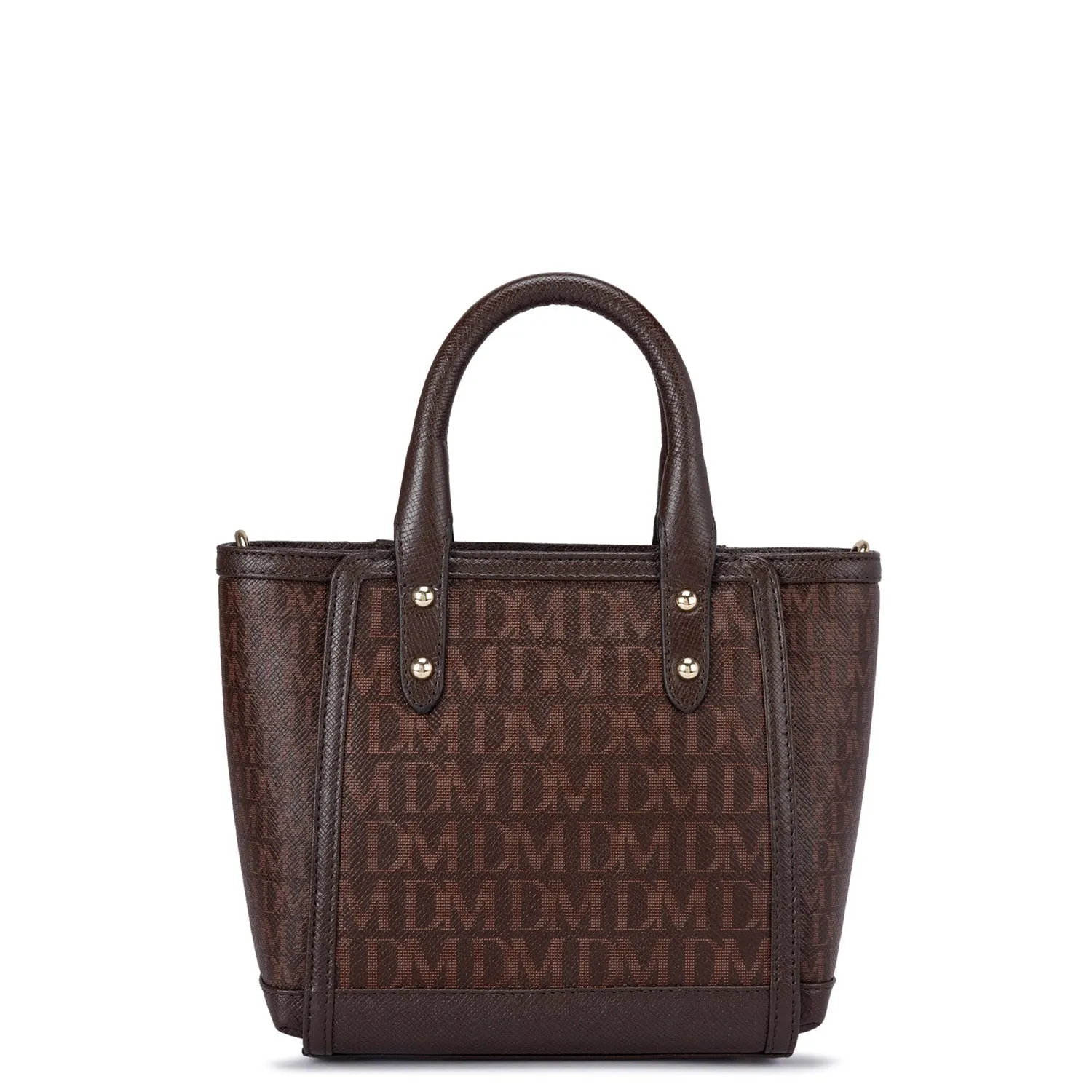 Small Monogram Leather Satchel - Oak