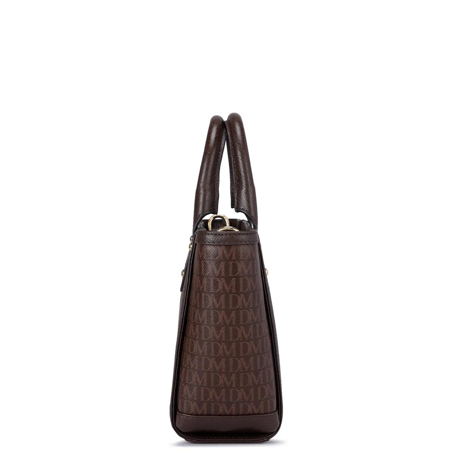 Small Monogram Leather Satchel - Oak