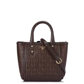 Small Monogram Leather Satchel - Oak