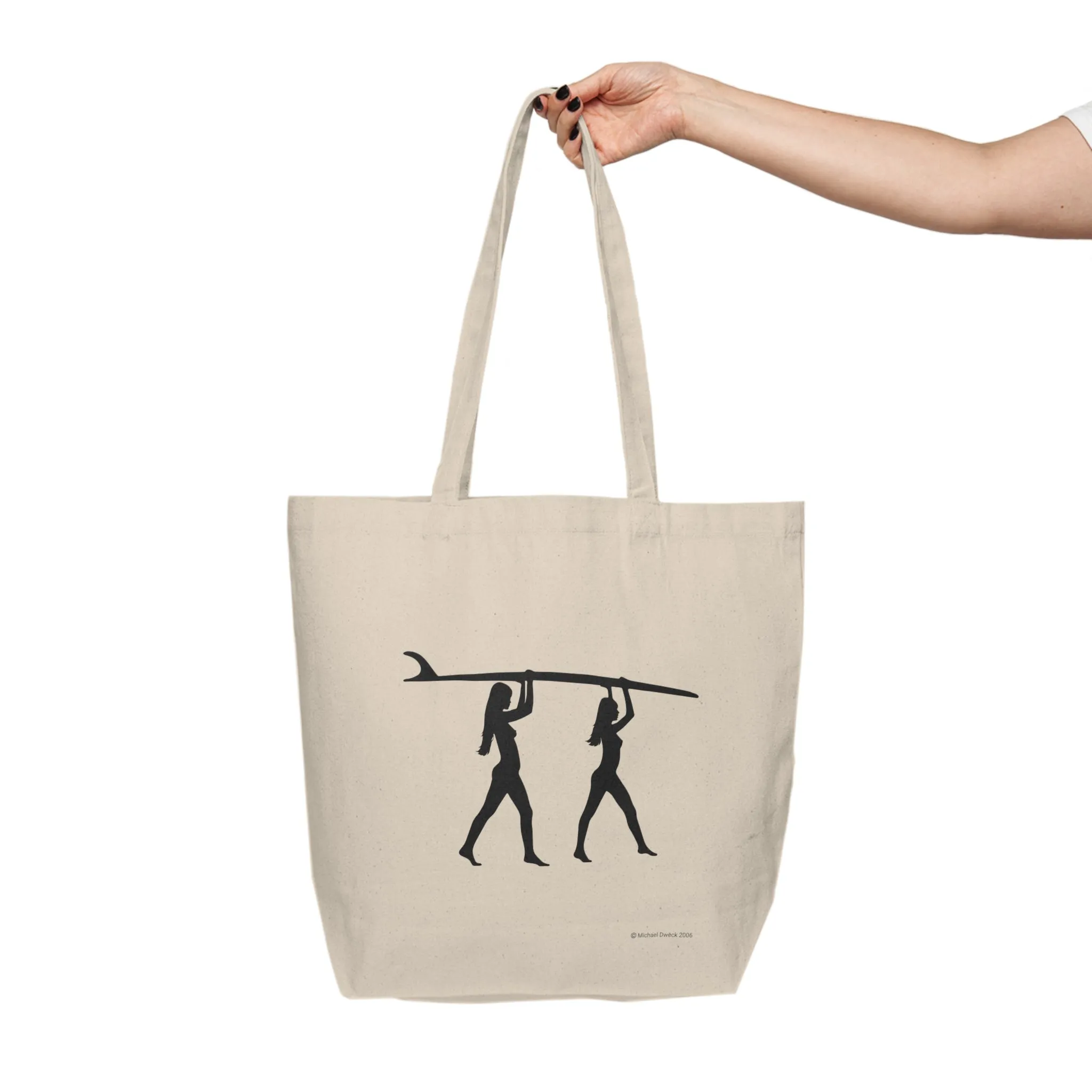 Surf's Up Canvas Shopping Tote
