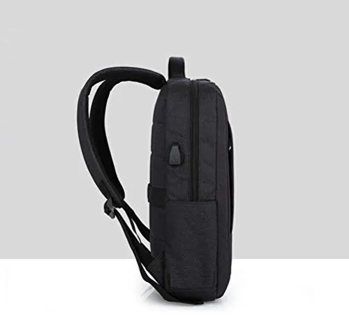TRE Deluxe Black Waterproof Laptop Backpack 15 Inch Travel Gear Bag Business Trip Computer Daypack Double Laptop Compartment (Color : A9)
