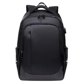 TRE Laptop Backpack Large Computer Backpack for Laptop with USB Charging Port Water-Repellent School Travel Backpack Casual Daypack for Business/College/Women/Men (Color : Black)
