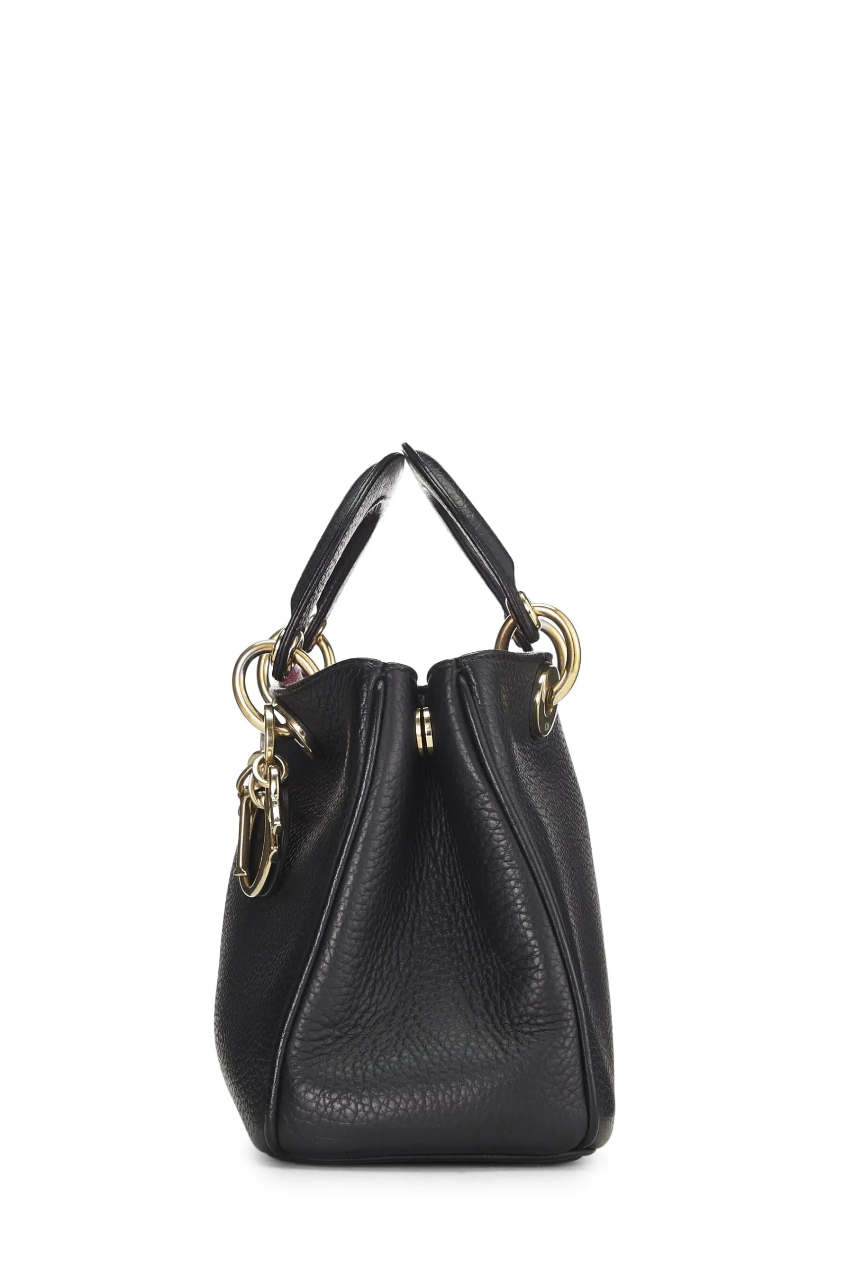 Trendy Inspired Dior,  Black Calfskin Diorissimo Handbag Mini, Black