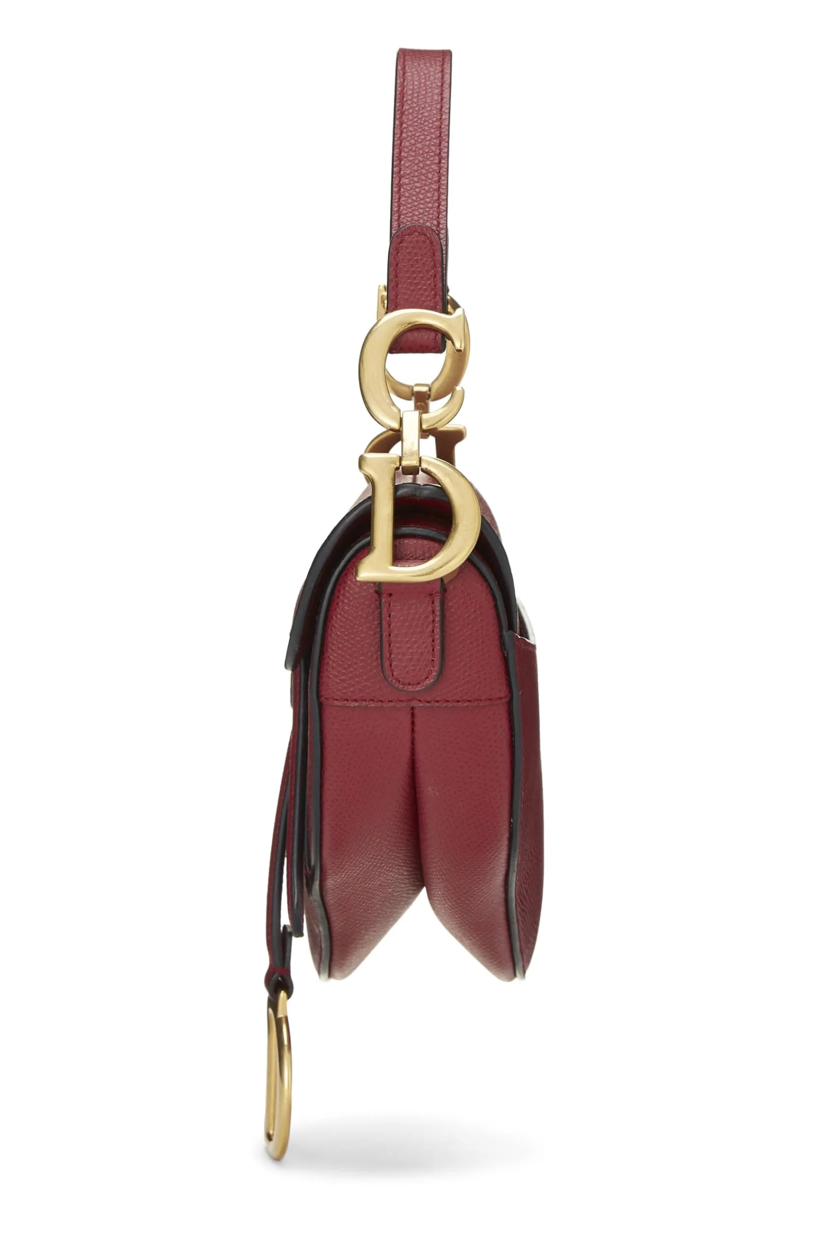 Trendy Inspired Dior,  Burgundy Calfskin Saddle Bag Mini, Burgundy