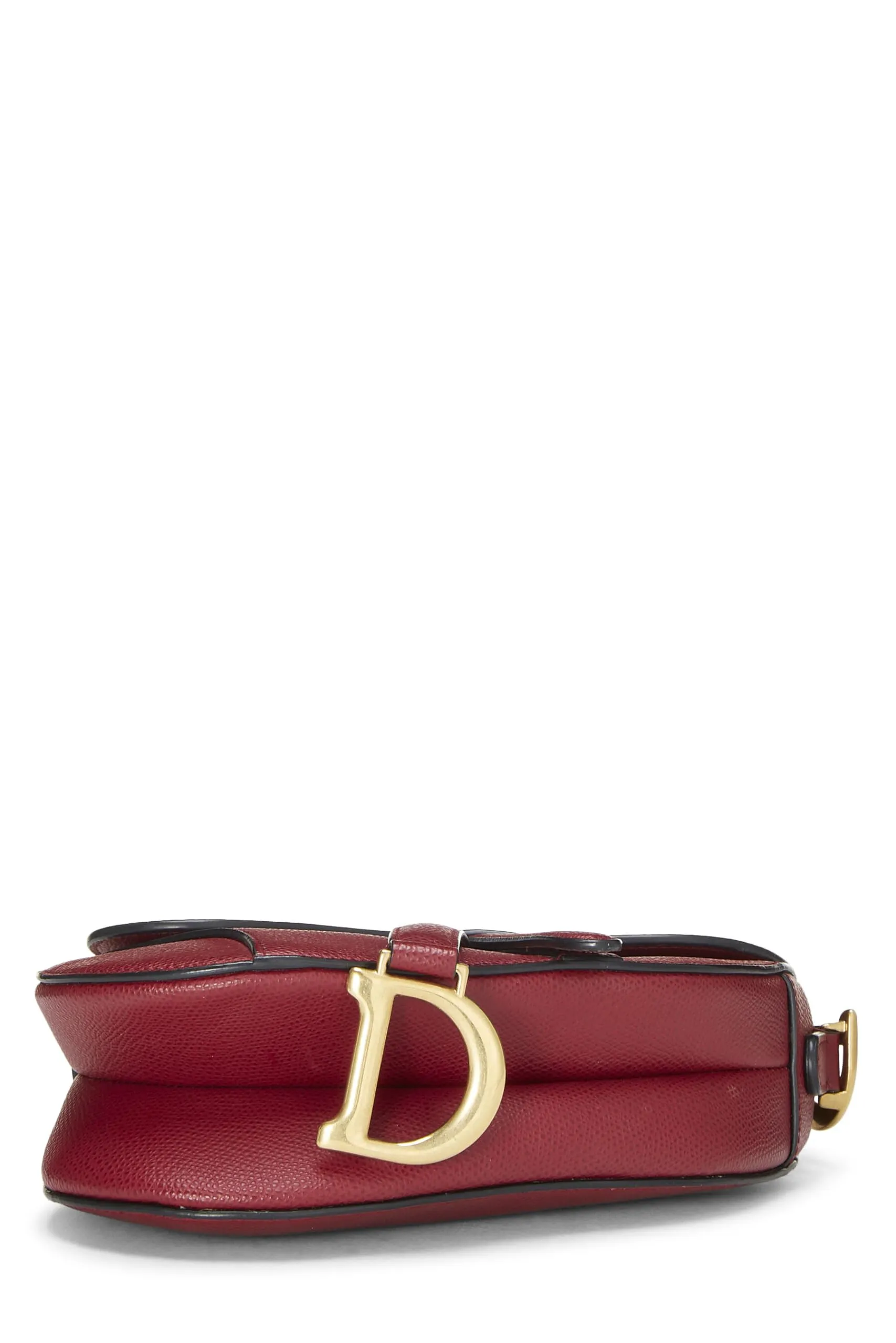 Trendy Inspired Dior,  Burgundy Calfskin Saddle Bag Mini, Burgundy