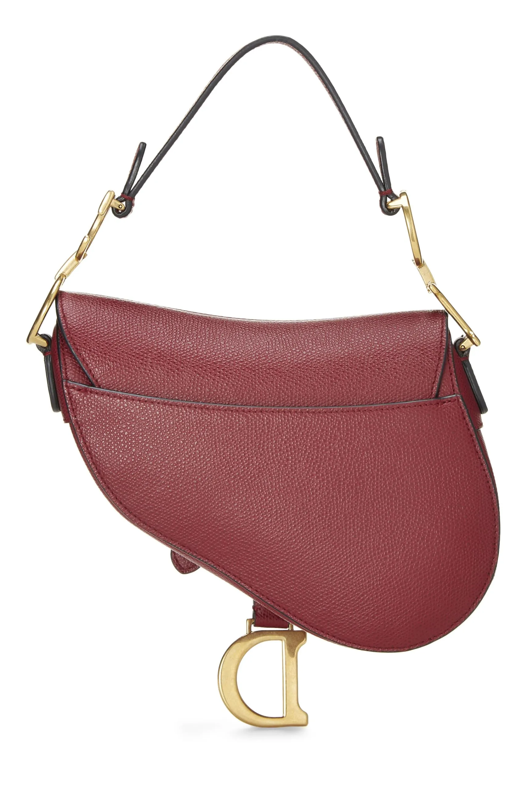 Trendy Inspired Dior,  Burgundy Calfskin Saddle Bag Mini, Burgundy