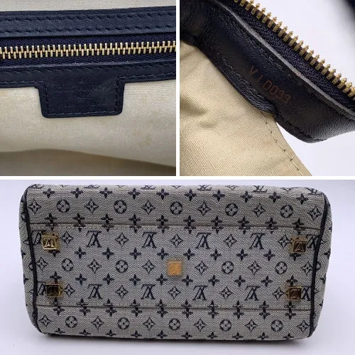 Trendy Inspired Louis Vuitton Blue Monogram Mini Lin Canvas Josephine Pm Bag