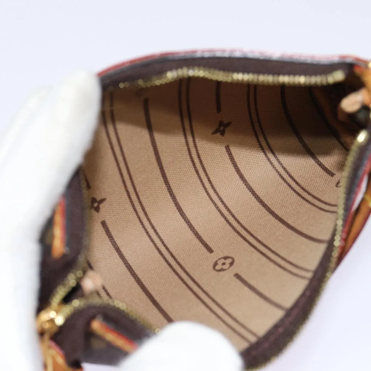 Trendy Inspired Louis Vuitton Monogram Mini Pochette Delight Full Pouch M40309 Lv Auth 85667