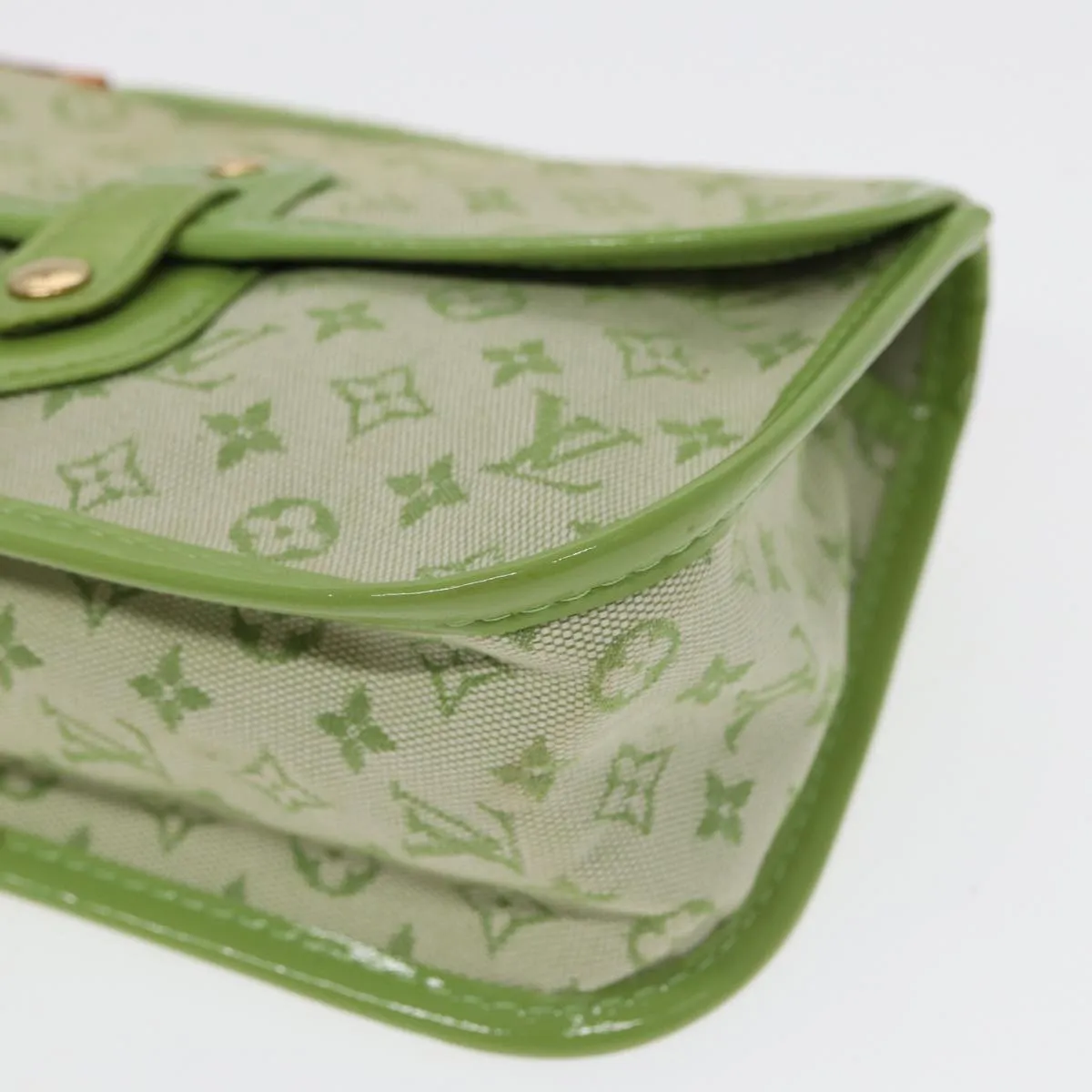 Trendy Inspired Louis Vuitton Monogram Mini Trousse Marie Kate Pouch Green M92935 Auth 88437