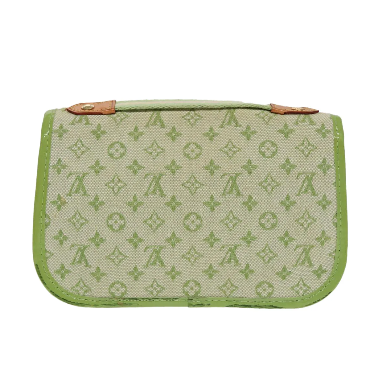 Trendy Inspired Louis Vuitton Monogram Mini Trousse Marie Kate Pouch Green M92935 Auth 88437