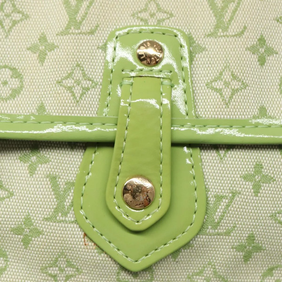 Trendy Inspired Louis Vuitton Monogram Mini Trousse Marie Kate Pouch Green M92935 Auth 88437