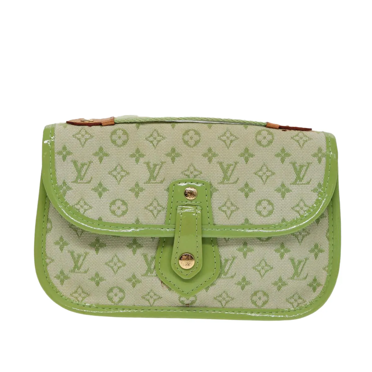 Trendy Inspired Louis Vuitton Monogram Mini Trousse Marie Kate Pouch Green M92935 Auth 88437