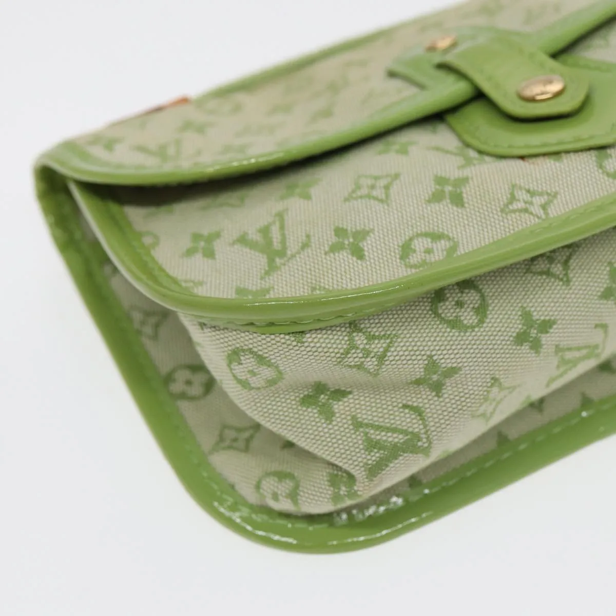 Trendy Inspired Louis Vuitton Monogram Mini Trousse Marie Kate Pouch Green M92935 Auth 88437