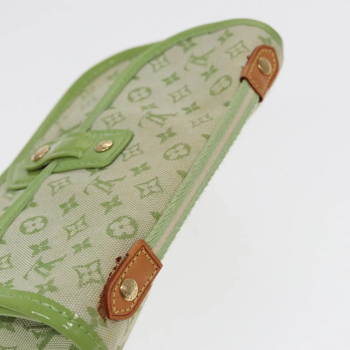 Trendy Inspired Louis Vuitton Monogram Mini Trousse Marie Kate Pouch Green M92935 Auth 88437