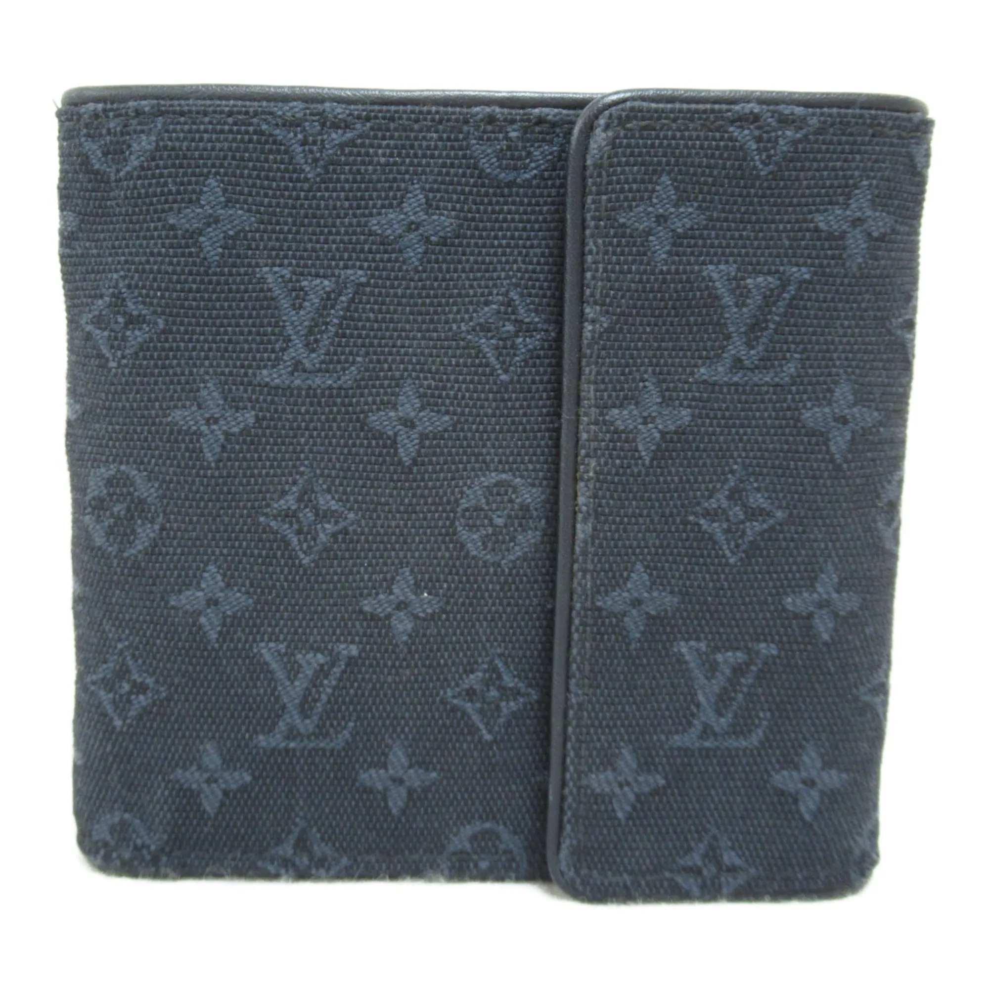 Trendy Inspired Louis Vuitton Porto Bier Carte Credit Monet Trifold Wallet Blue Tst Blue Monogram Mini Canvas M92439