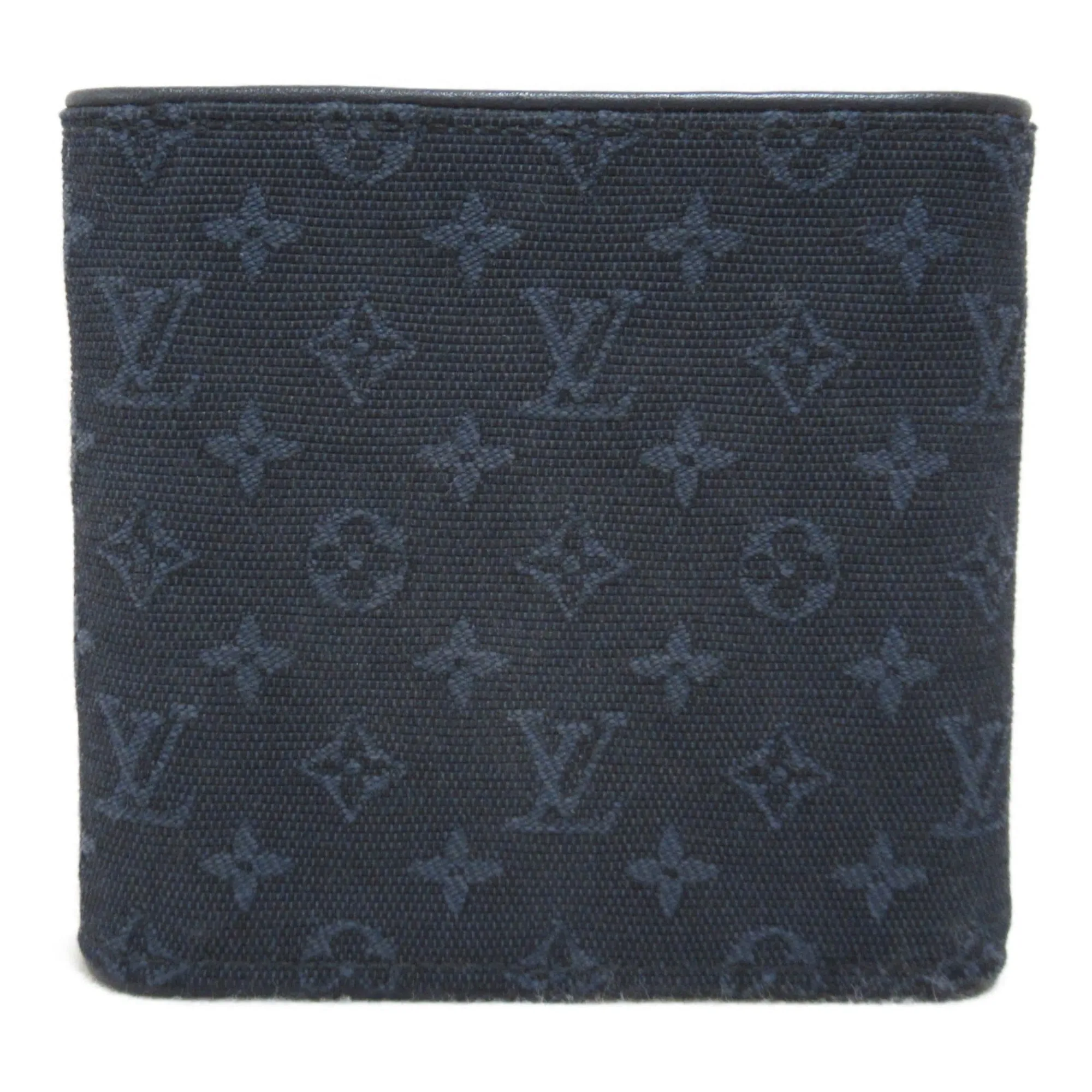 Trendy Inspired Louis Vuitton Porto Bier Carte Credit Monet Trifold Wallet Blue Tst Blue Monogram Mini Canvas M92439