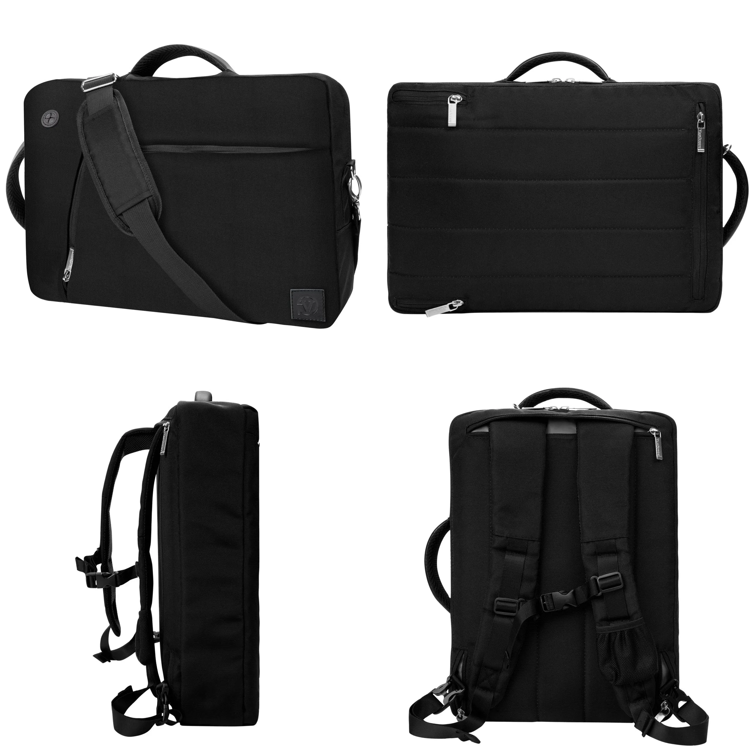 VanGoddy Slate Black Convertible Laptop Bag with USB Hub and Mouse for Razer Blade Stealth 13