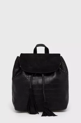 Vintage leather backpack - Black