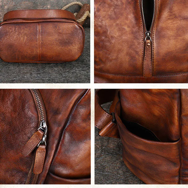 Womens Genuine Leather Rucksack Backpack Purse Cross Shoulder Bag for Women
