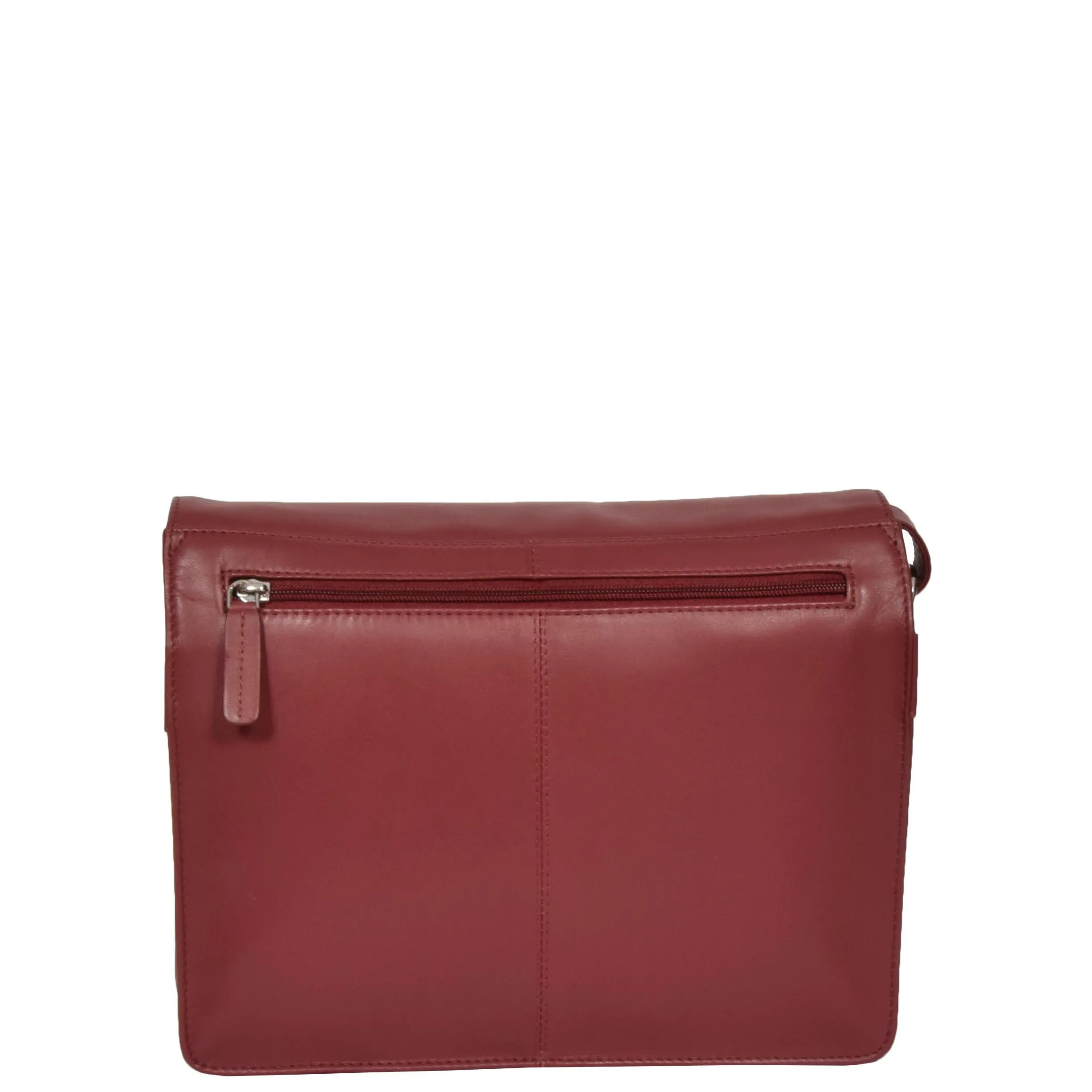 Womens RED Leather Shoulder Bag Classic Casual Cross Body Satchel A54