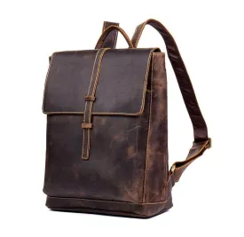 Woosir Handmade Vintage Backpacks Crazy Horse Leather