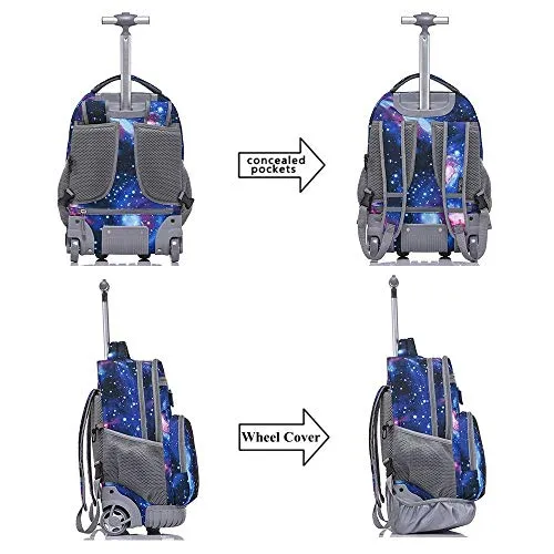 Yexin Primary School Student Trolley Bag - New Laptop Rolling Backpack For Schooling & Travel, 18